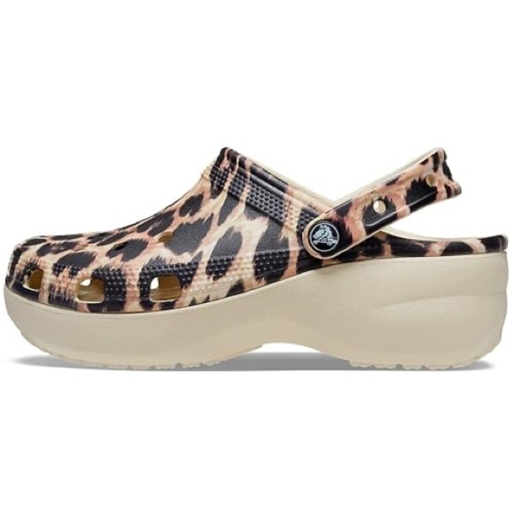 Crocs Leopard Print Platform 11 Euc - image 1